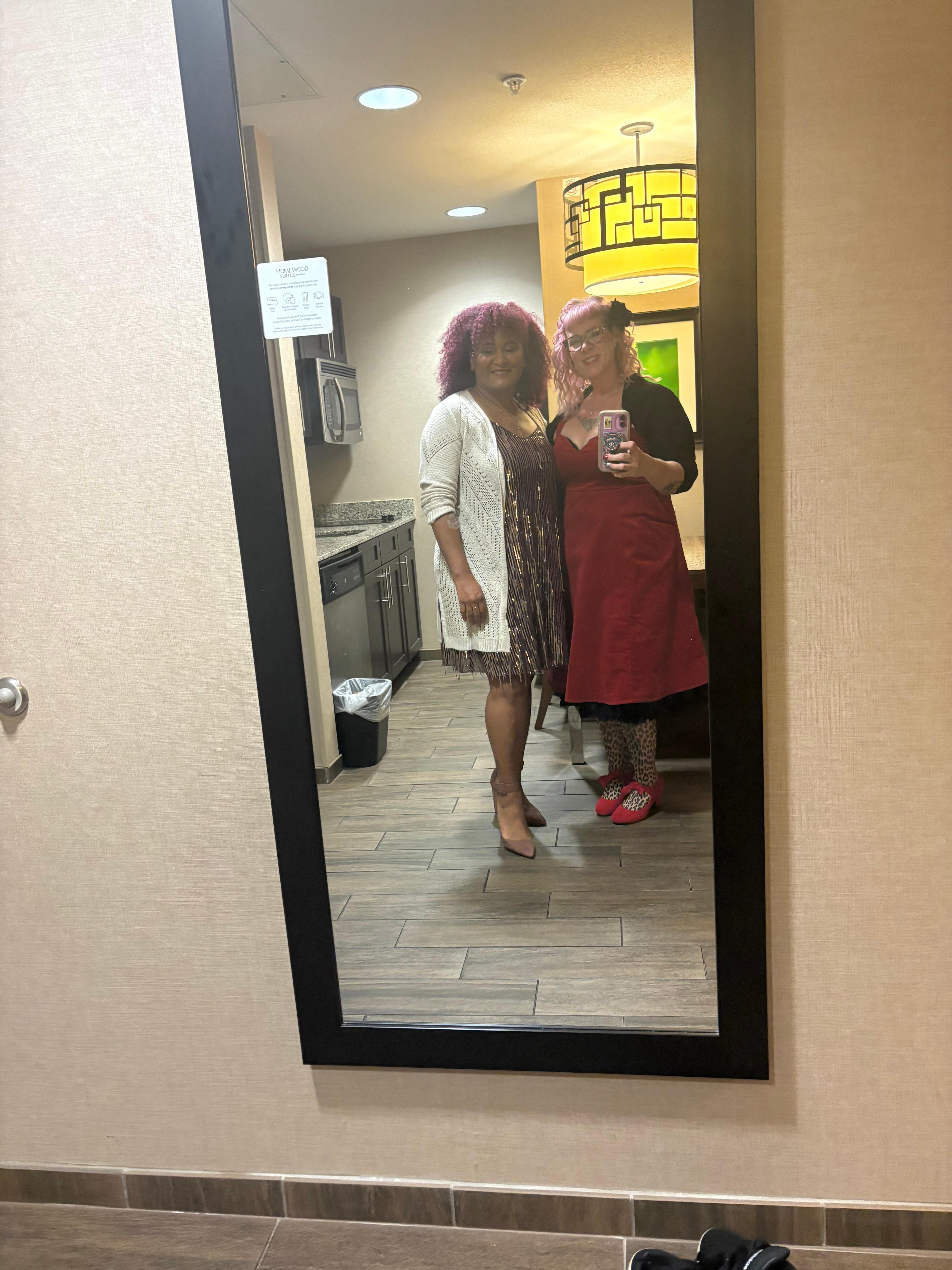 Ready for our Christmas party. 