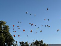 Morning coffee goes well with balloons