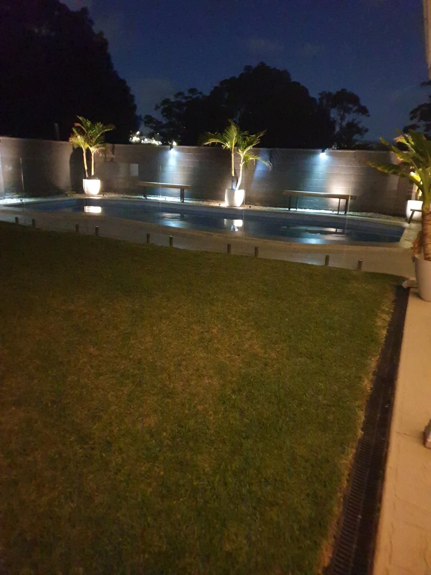 Pool at night