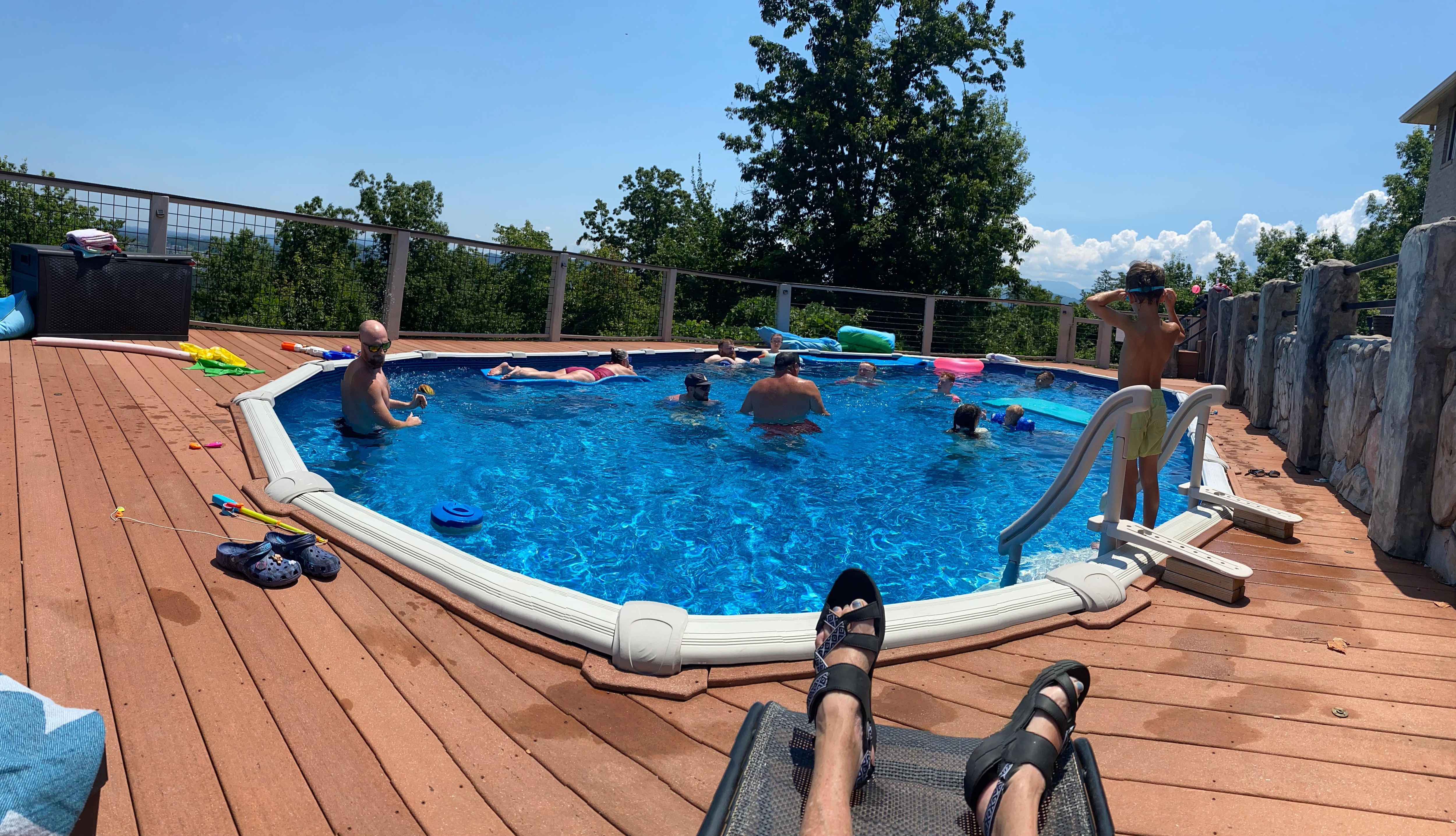 The pool was big enough for our entire group!