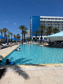 Pool area with bar