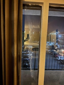 Glued/ taped window