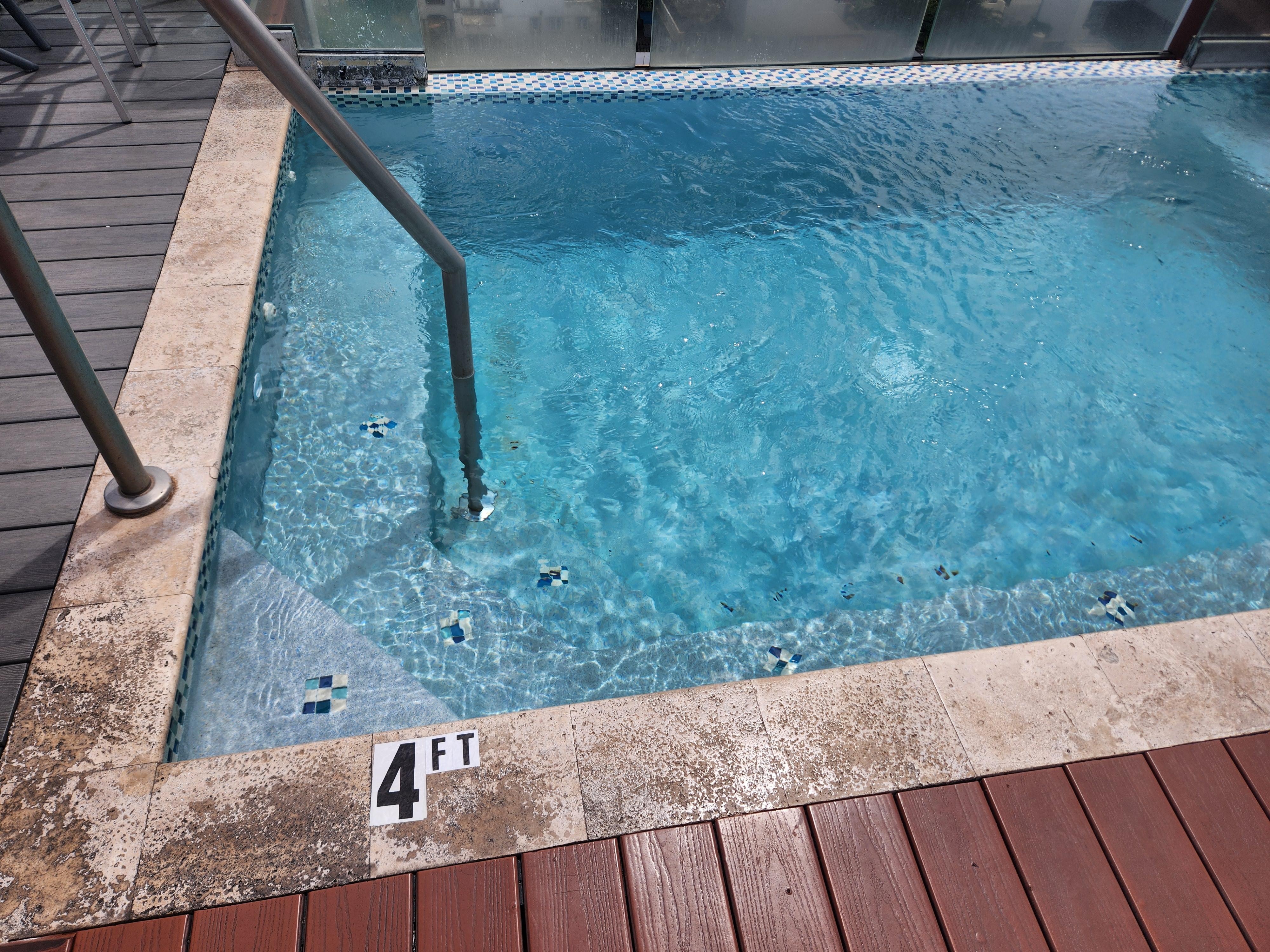 More of a hot tub than a pool.