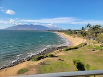 View of the beach from the balcony