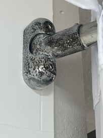 Back end of shower rod