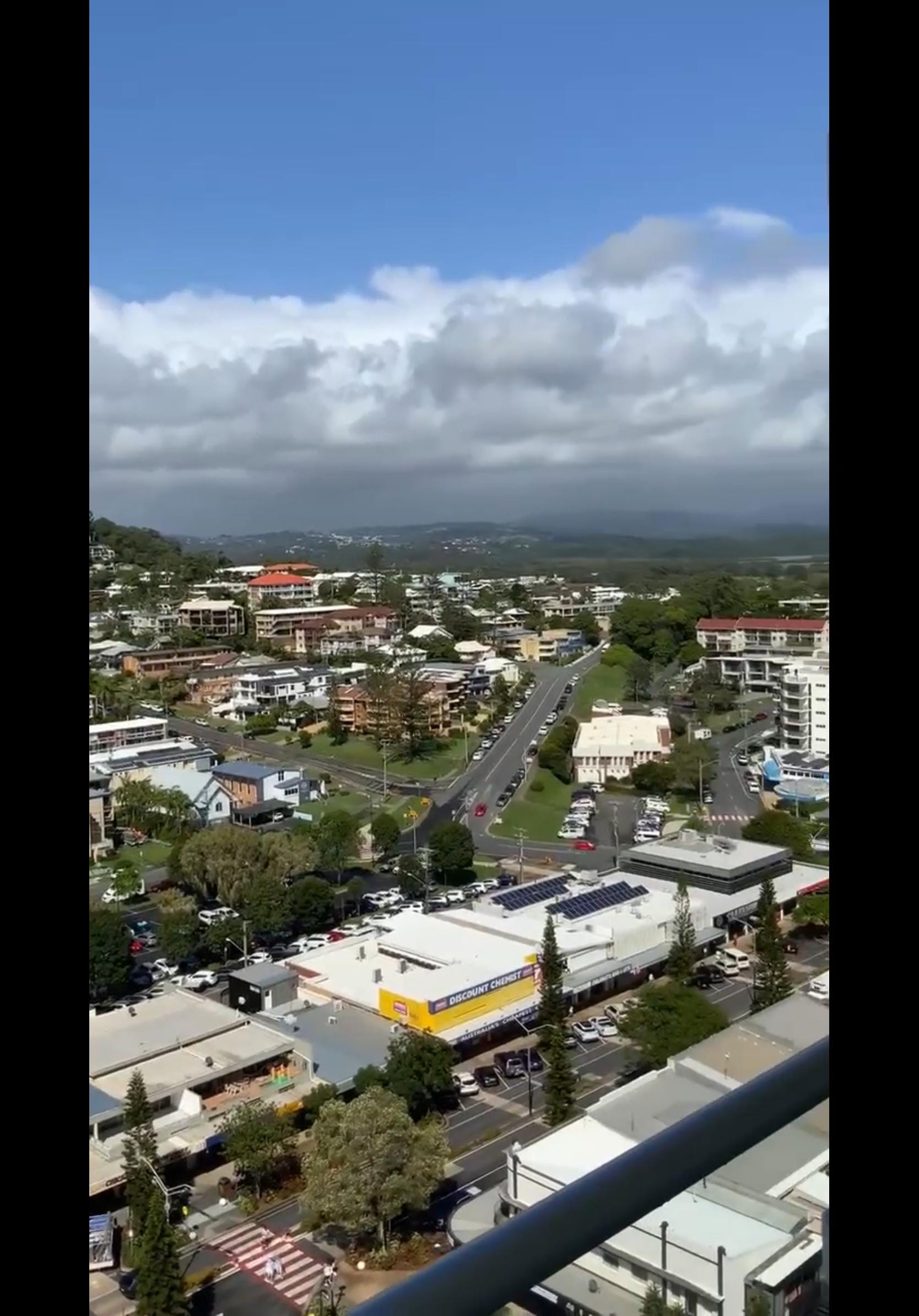 View from our 17th floor balcony looking SW