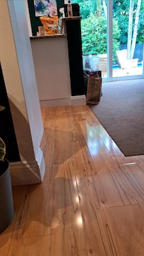 Floor buckled from previous leak. Informed Kitchen will be remodeled.