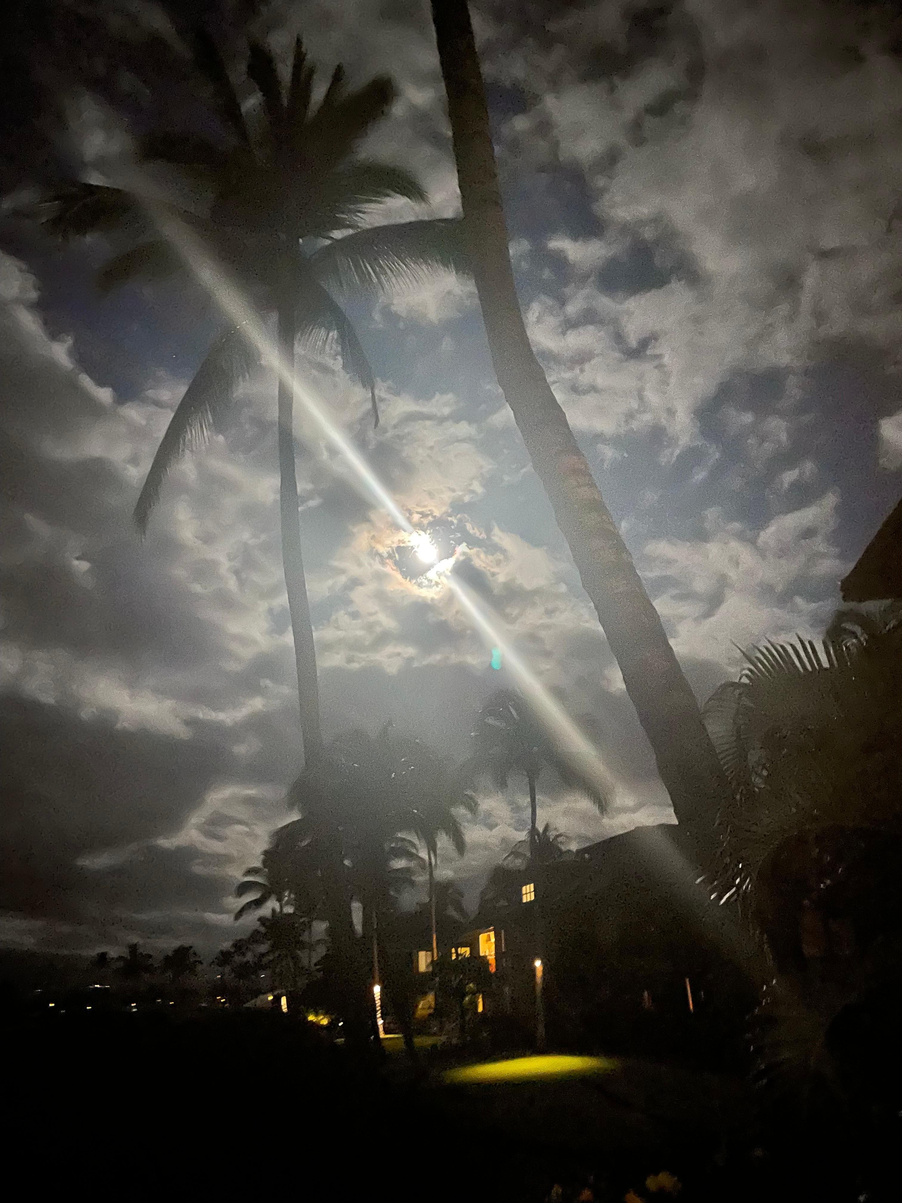 Moon view from patio