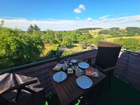 Blick früh vom Balkon
