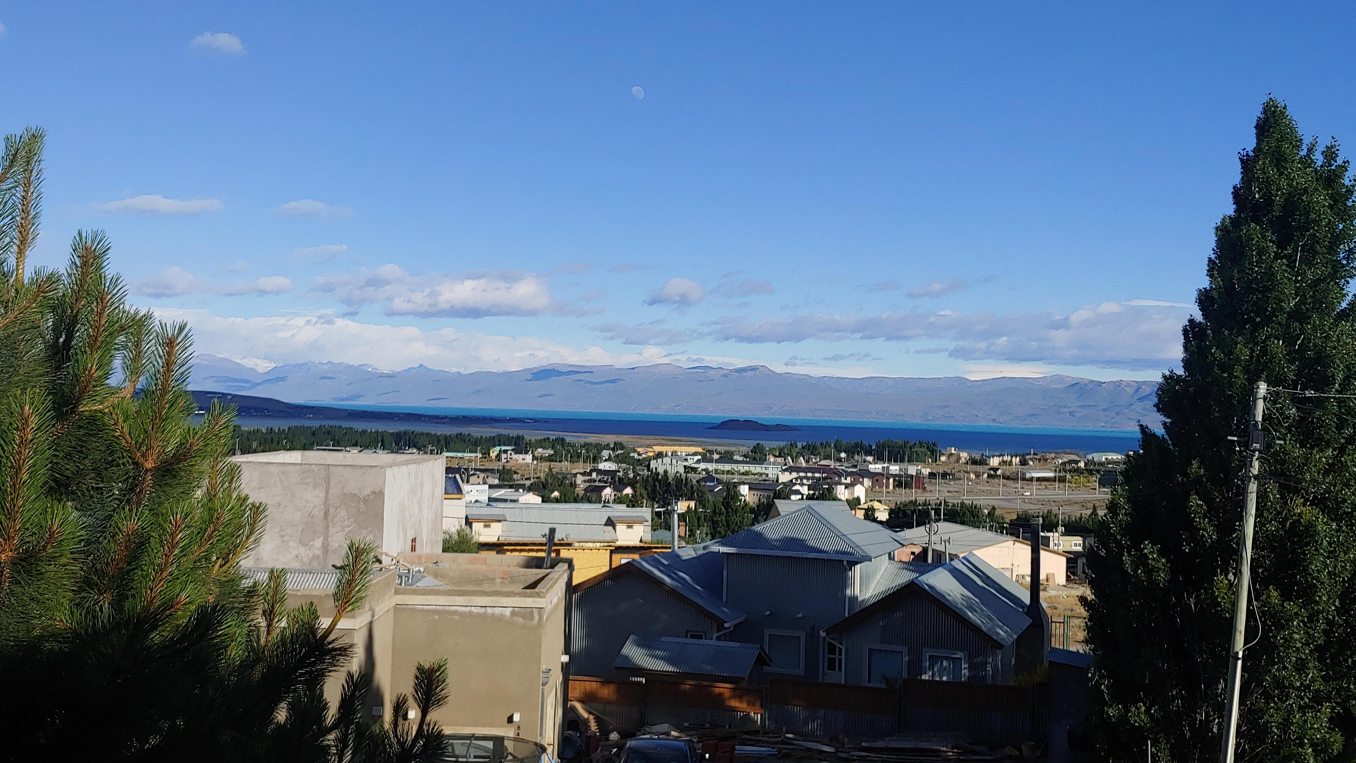 View of Lago Argentino with two colors. Sandiego will explain why it has two  colors.