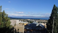 View of Lago Argentino with two colors. Sandiego will explain why it has two colors.