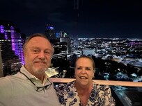 La vista del restaurante del roof top