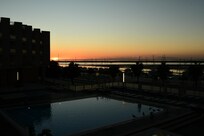 Solopgang set fra terrassen