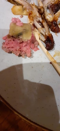 My nephew are round the edges of his burger as it was completely raw in the middle, my sister sent hers back