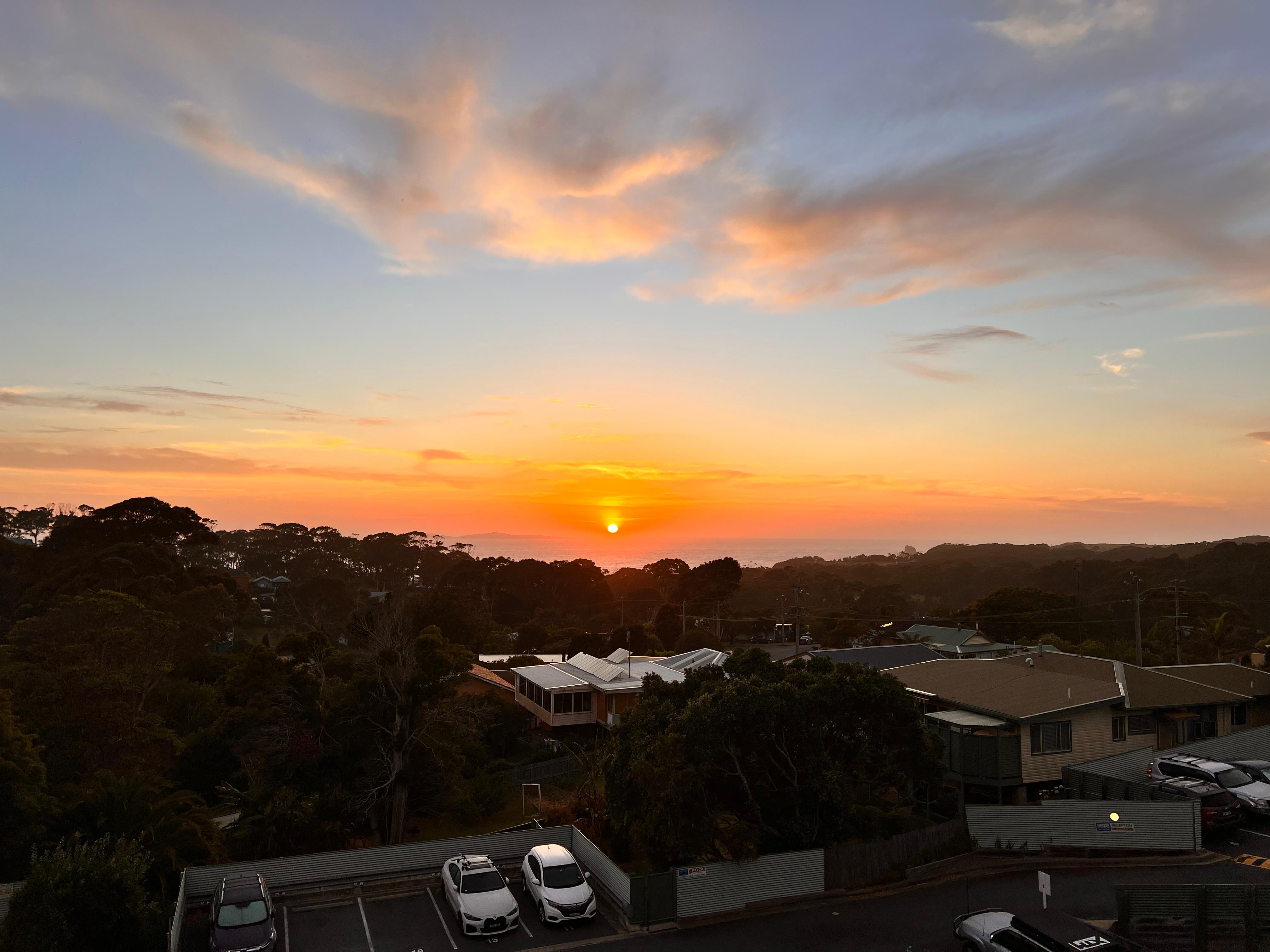 sunrise from balcony