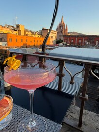 Great Cosmo at hotel restaurant (complementary cocktail on the first night)