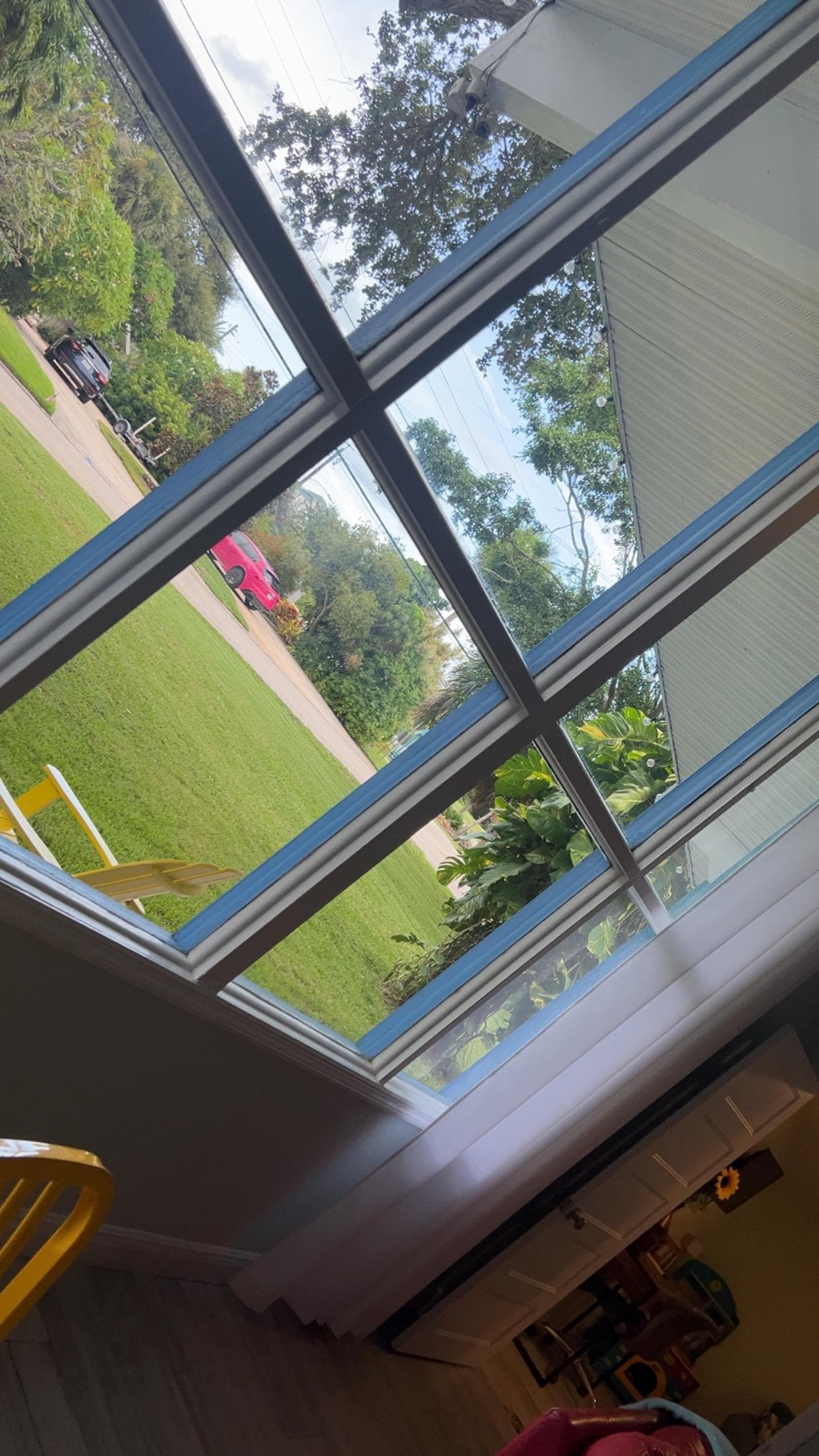 Wall of windows allow all the light in 