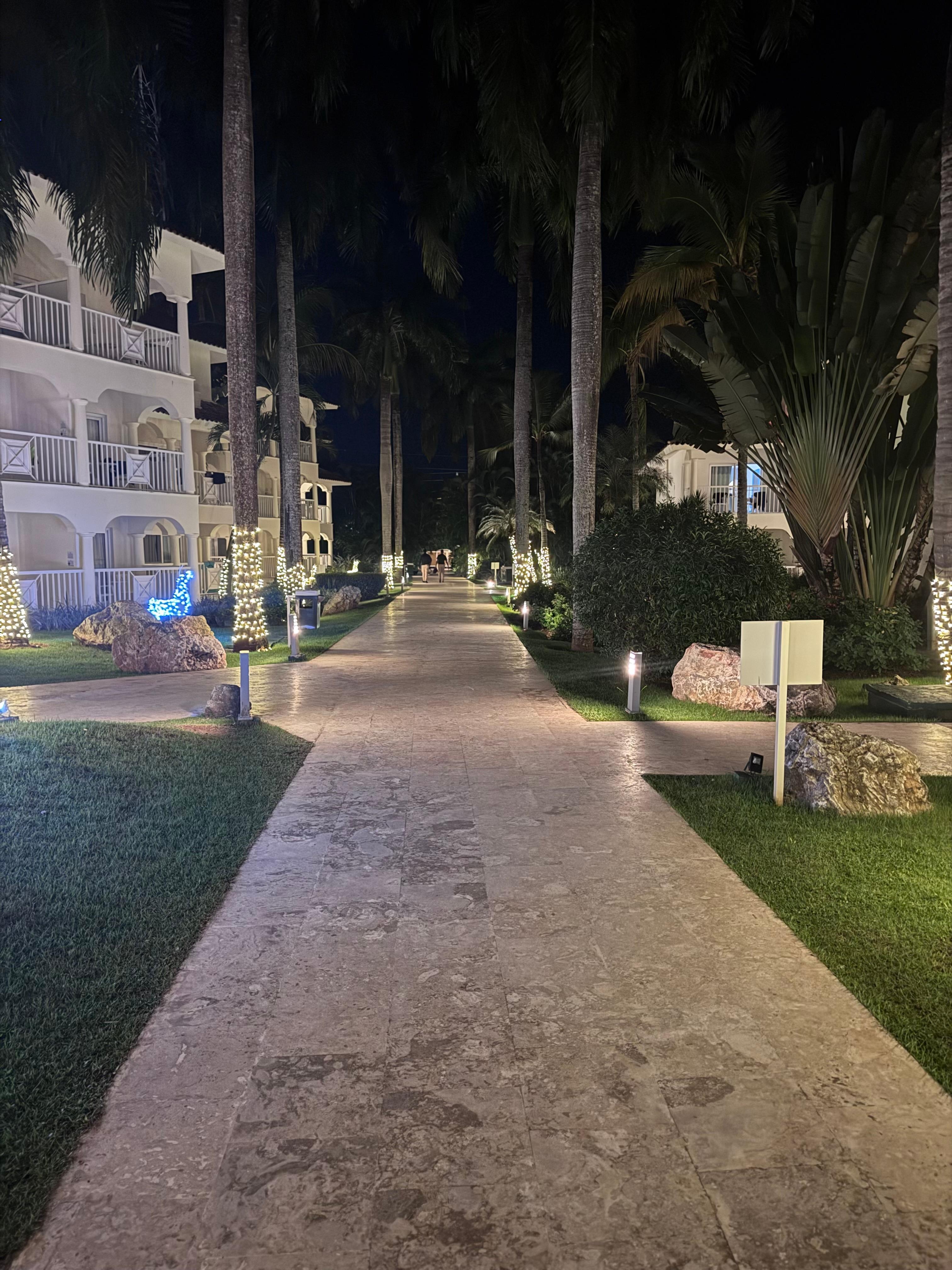 Walkway at night 