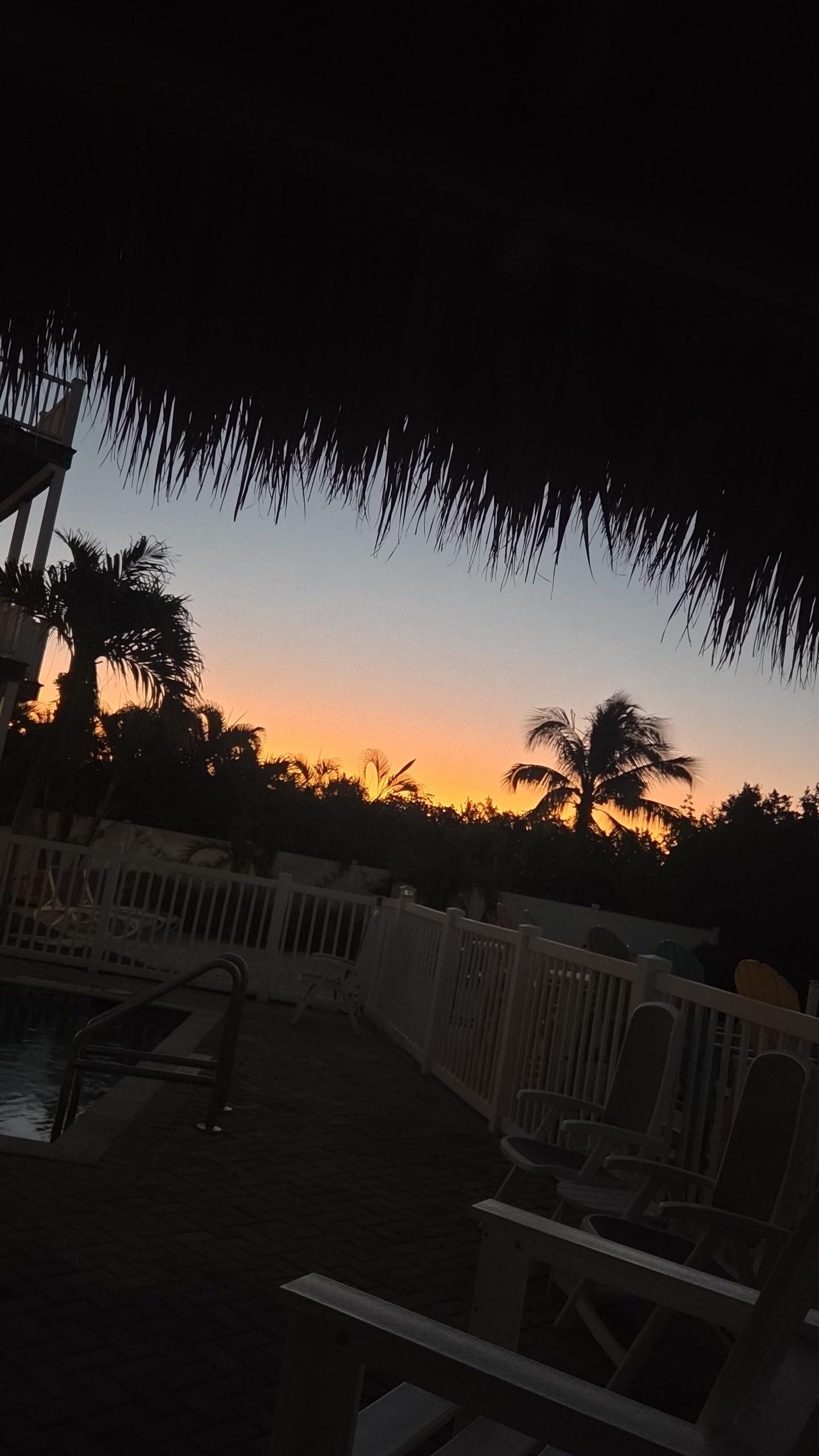 Sunrise view from the tiki hut