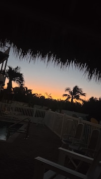 Sunrise view from the tiki hut