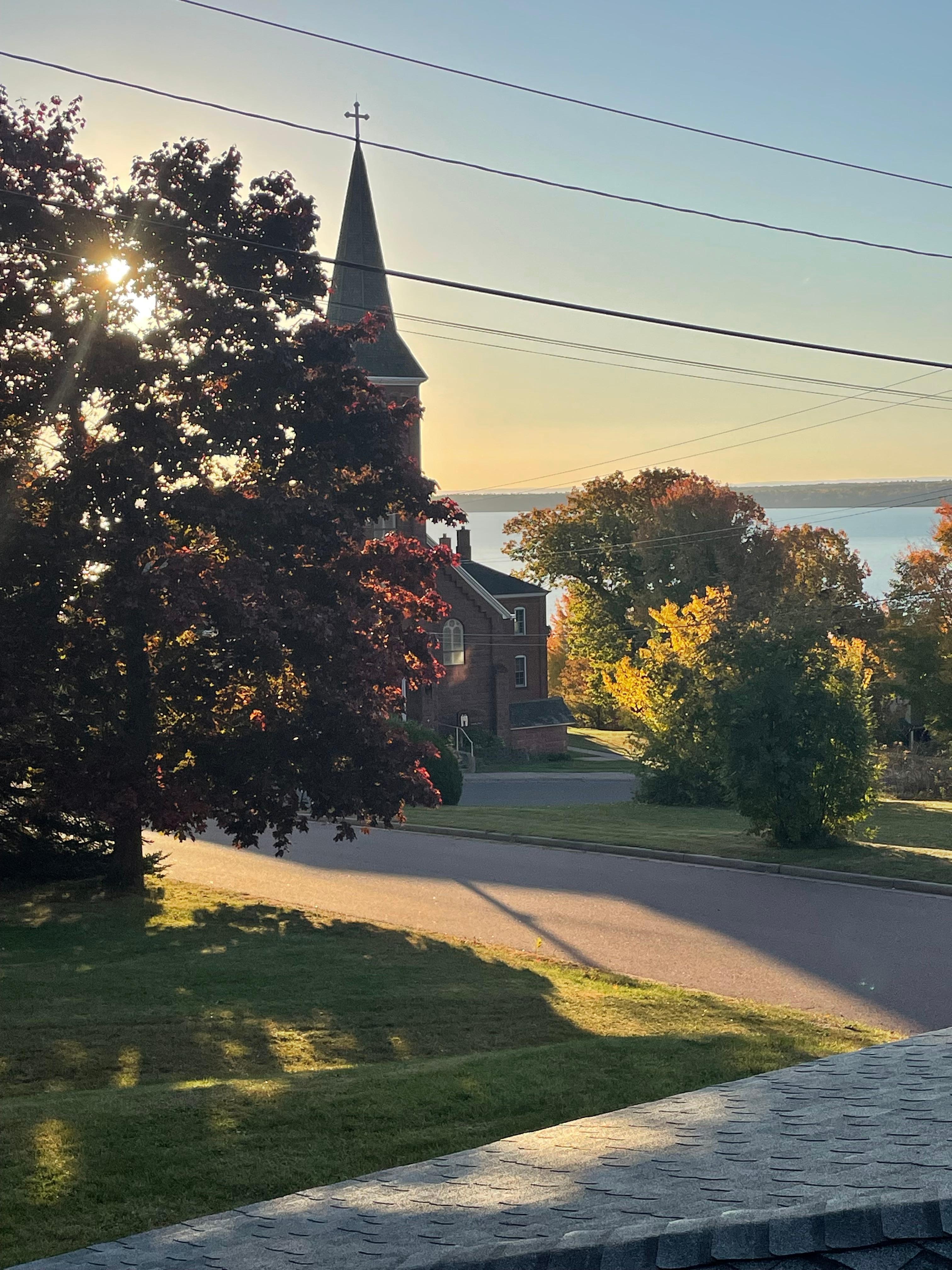 View from deck in the morning. 