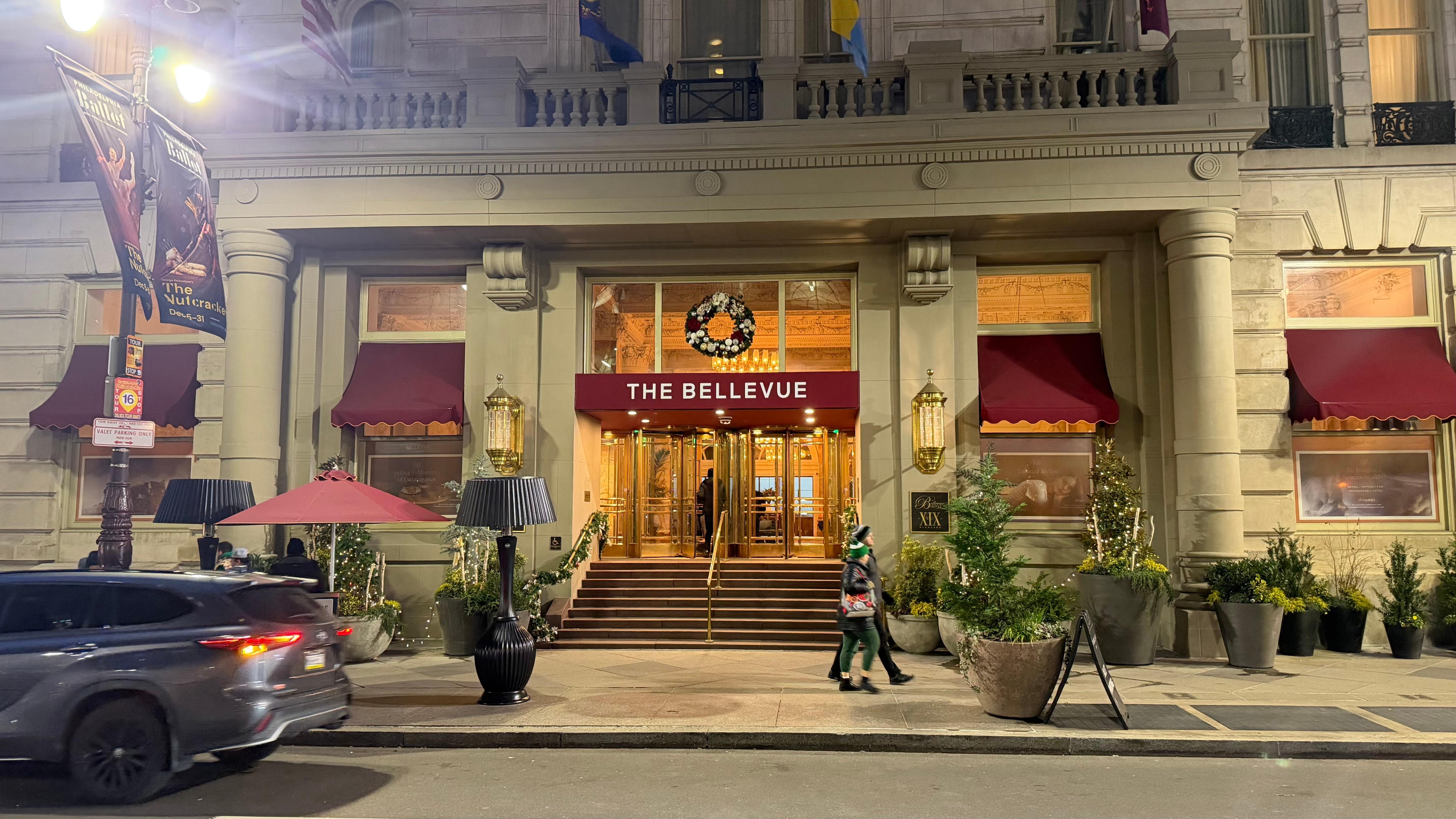 The grand entrance, during Christmas holiday