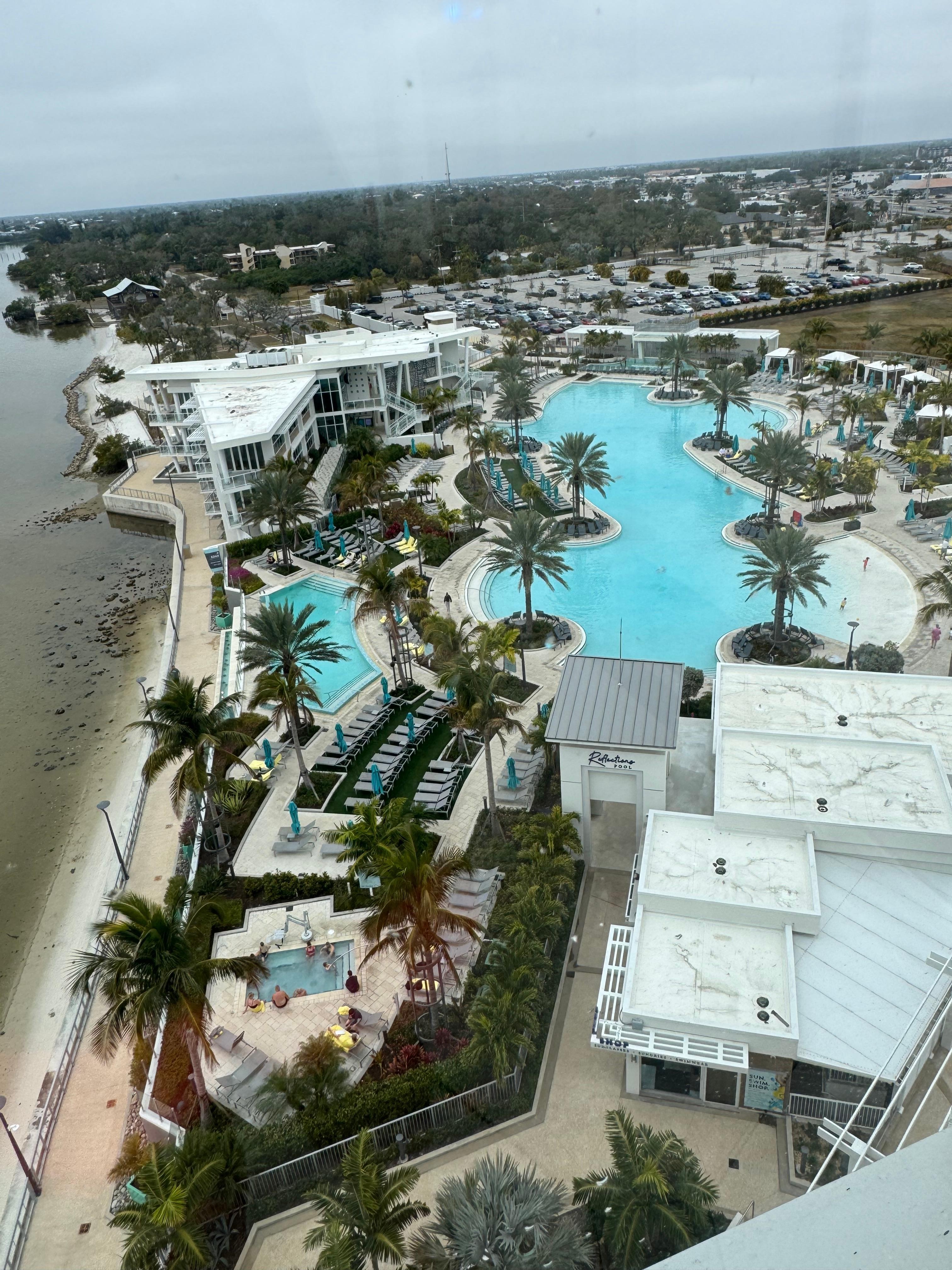 View from top deck/Level Blue pool