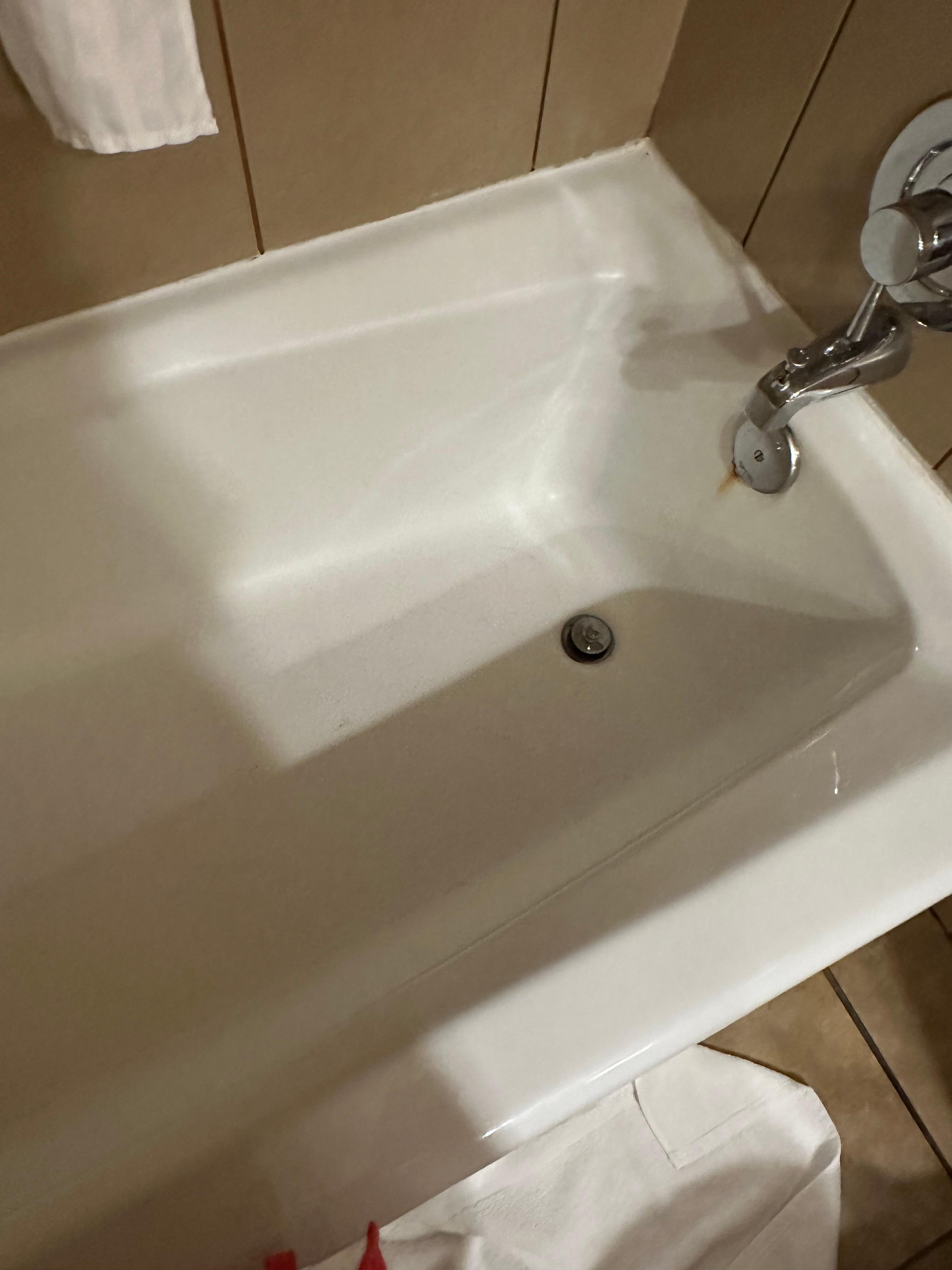 Tub not clean and the shower stream was weak