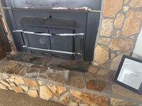 listing says fireplace, but bolted shut