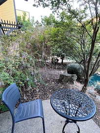 The patio of the room in the first floor