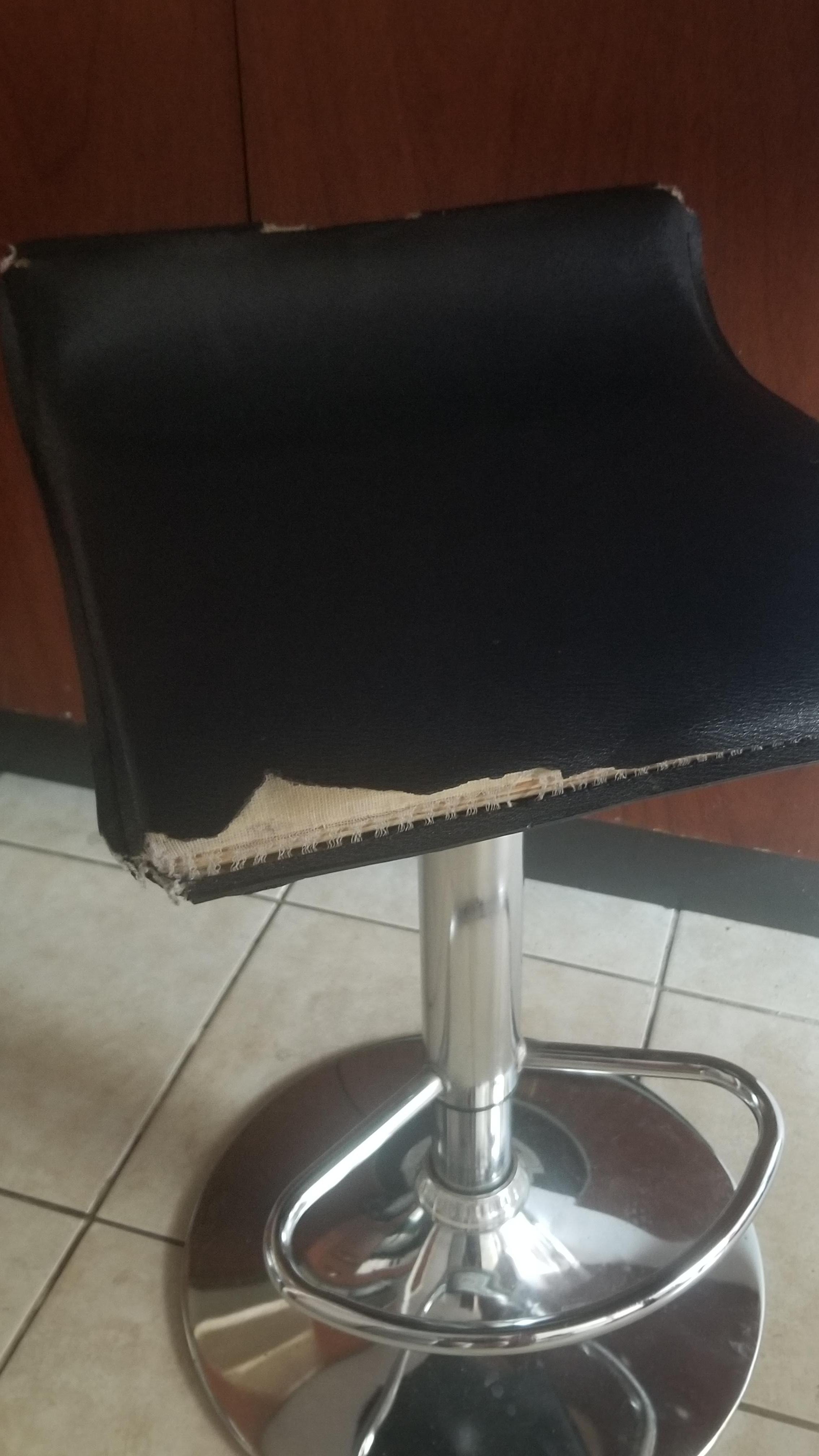 Worn chairs, uncomfortable for older people