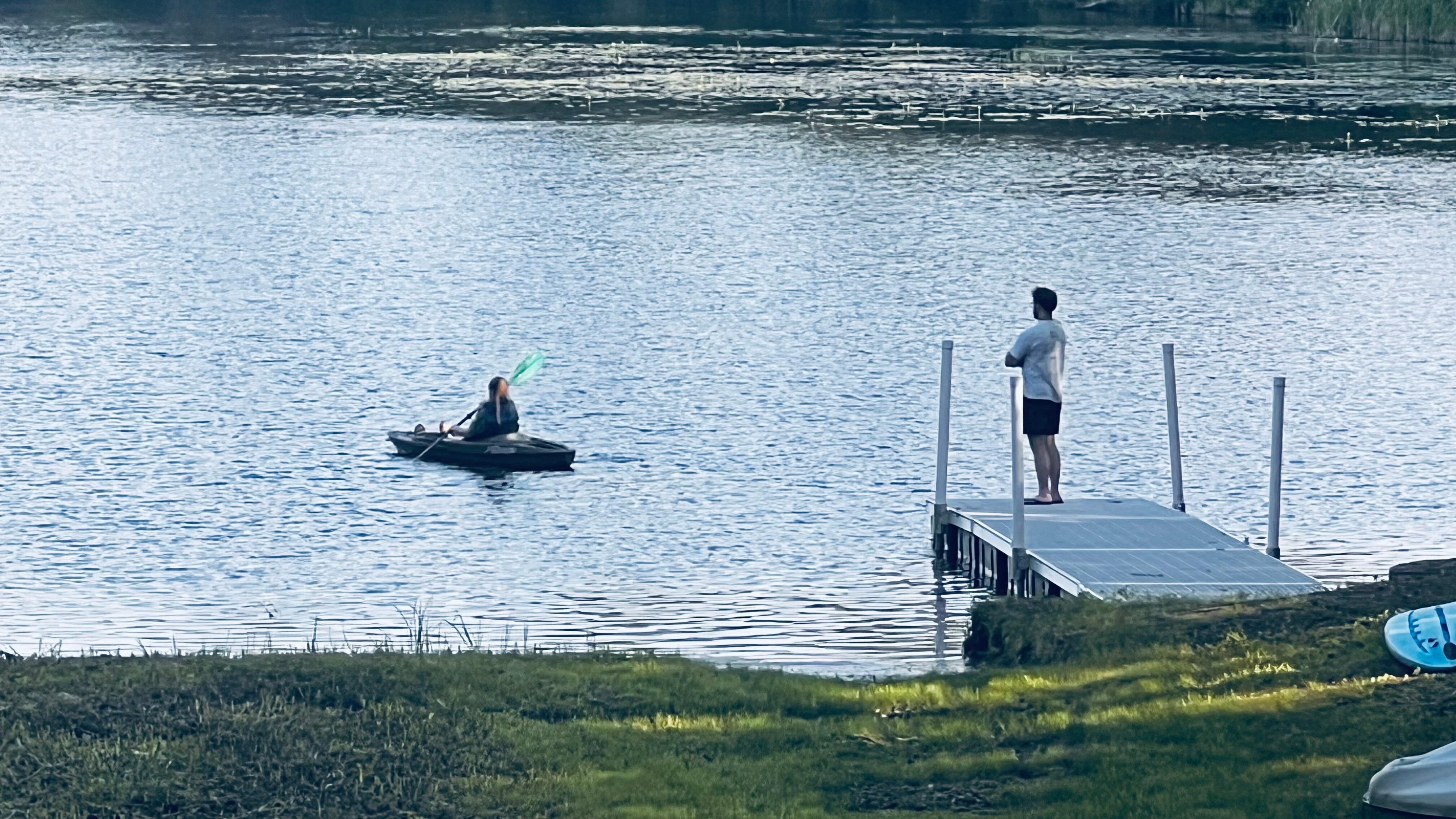 The lake is pretty big.  We spent a couple hours out there in the evening.