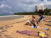 At the beach