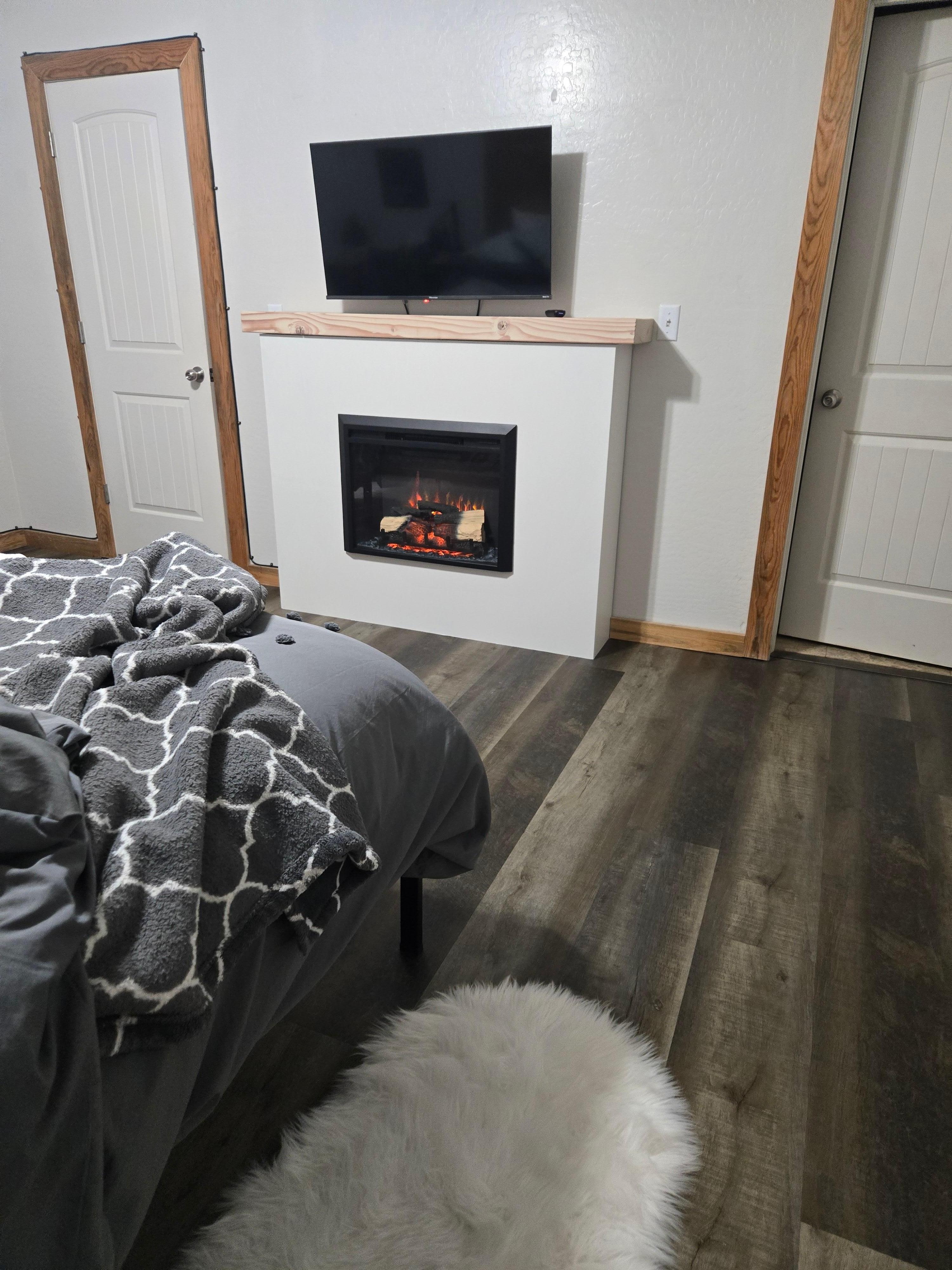 Nice warm fireplace for the cold night
