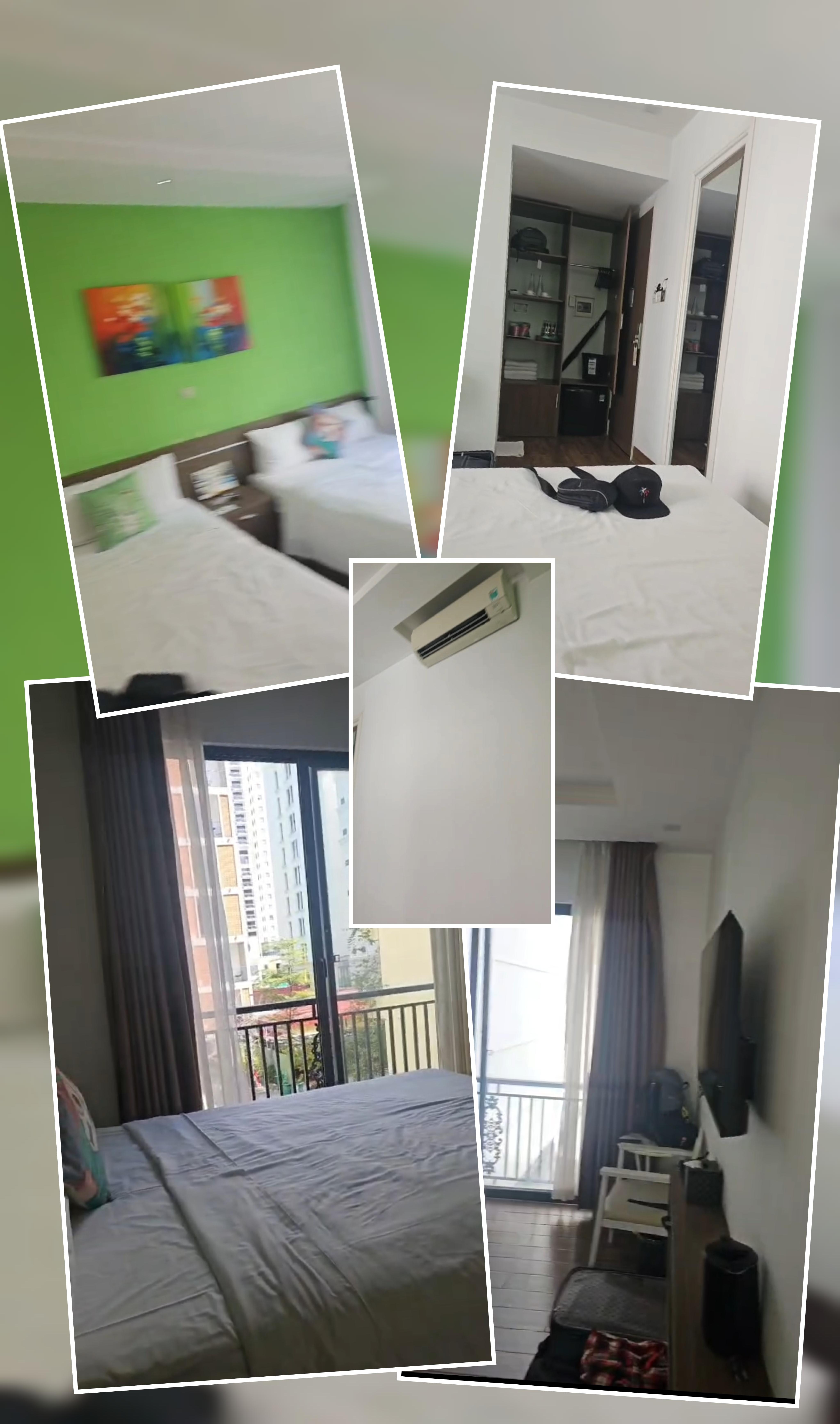 It was a deluxe two double beds room; not a lot of space, but we only needed beds to sleep.  It was very clean and in good shape.  Could use matress toppers as the beds were not super comfy, but tolerable for the price. :)  We were happy. 