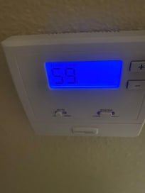 Temp of my room when I arrived after check in