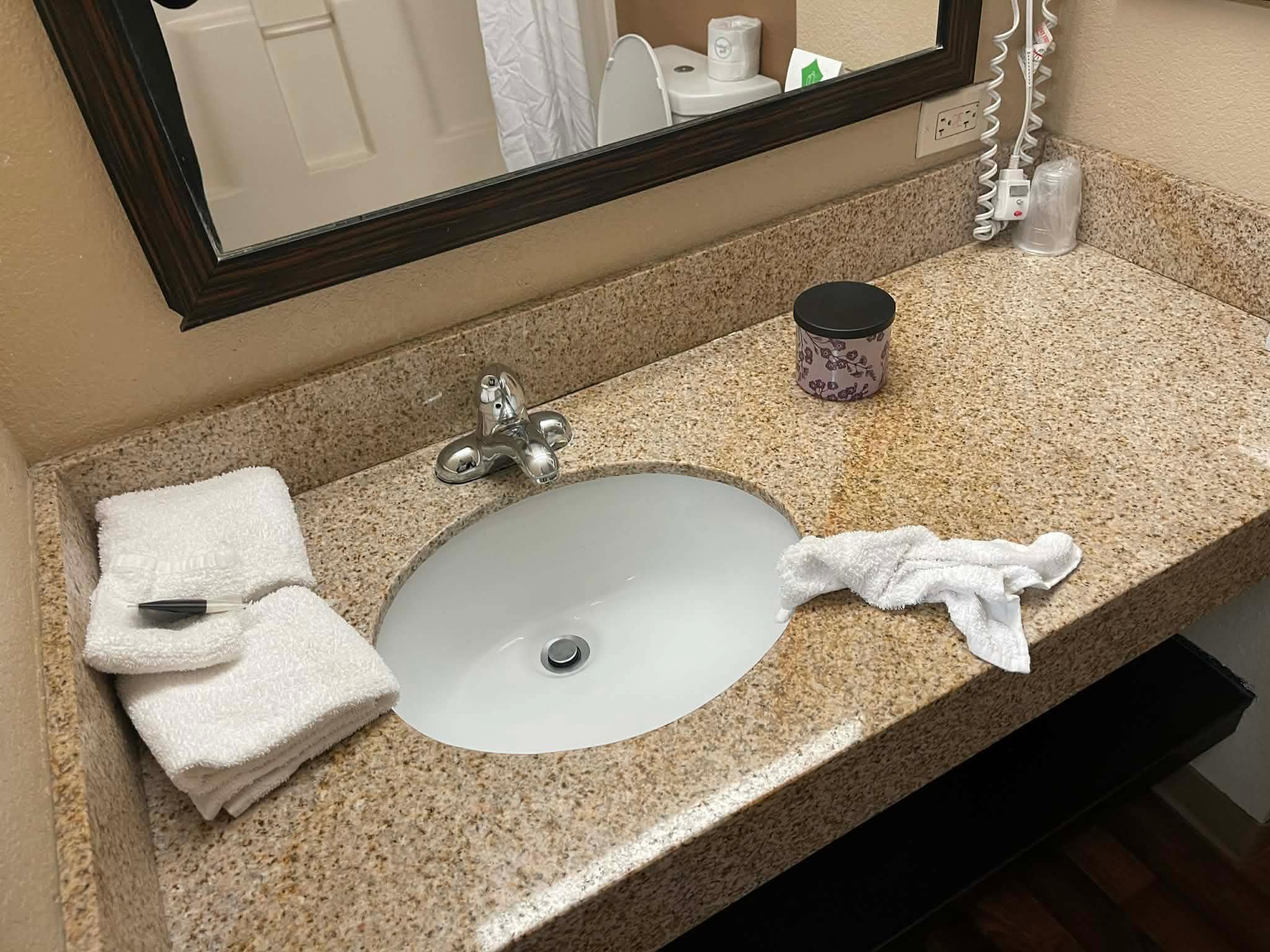 Restroom unsanitary from previous guest