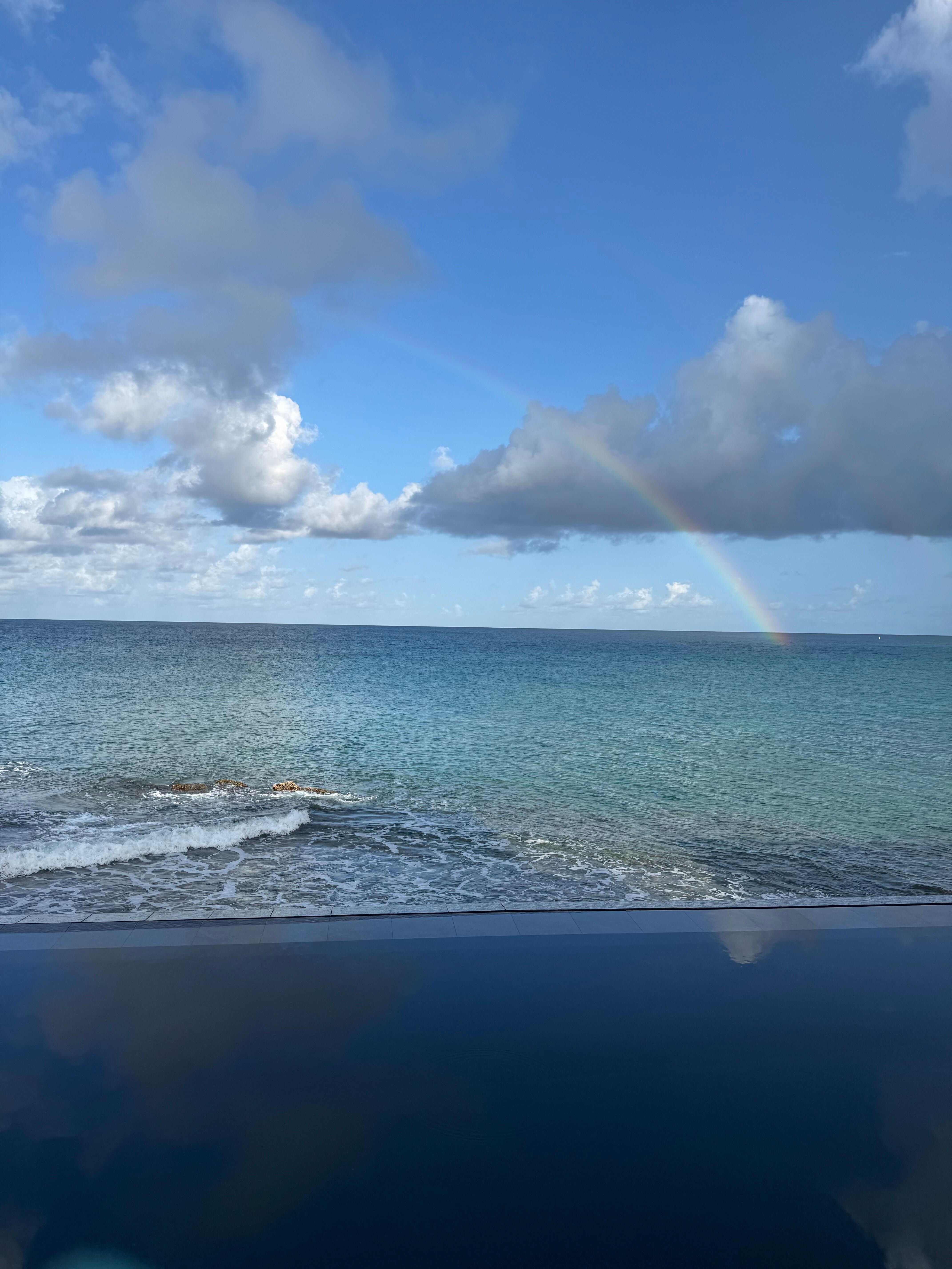 Double rainbow after a shower