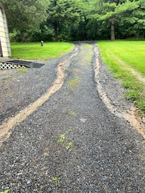 Trenched driveway