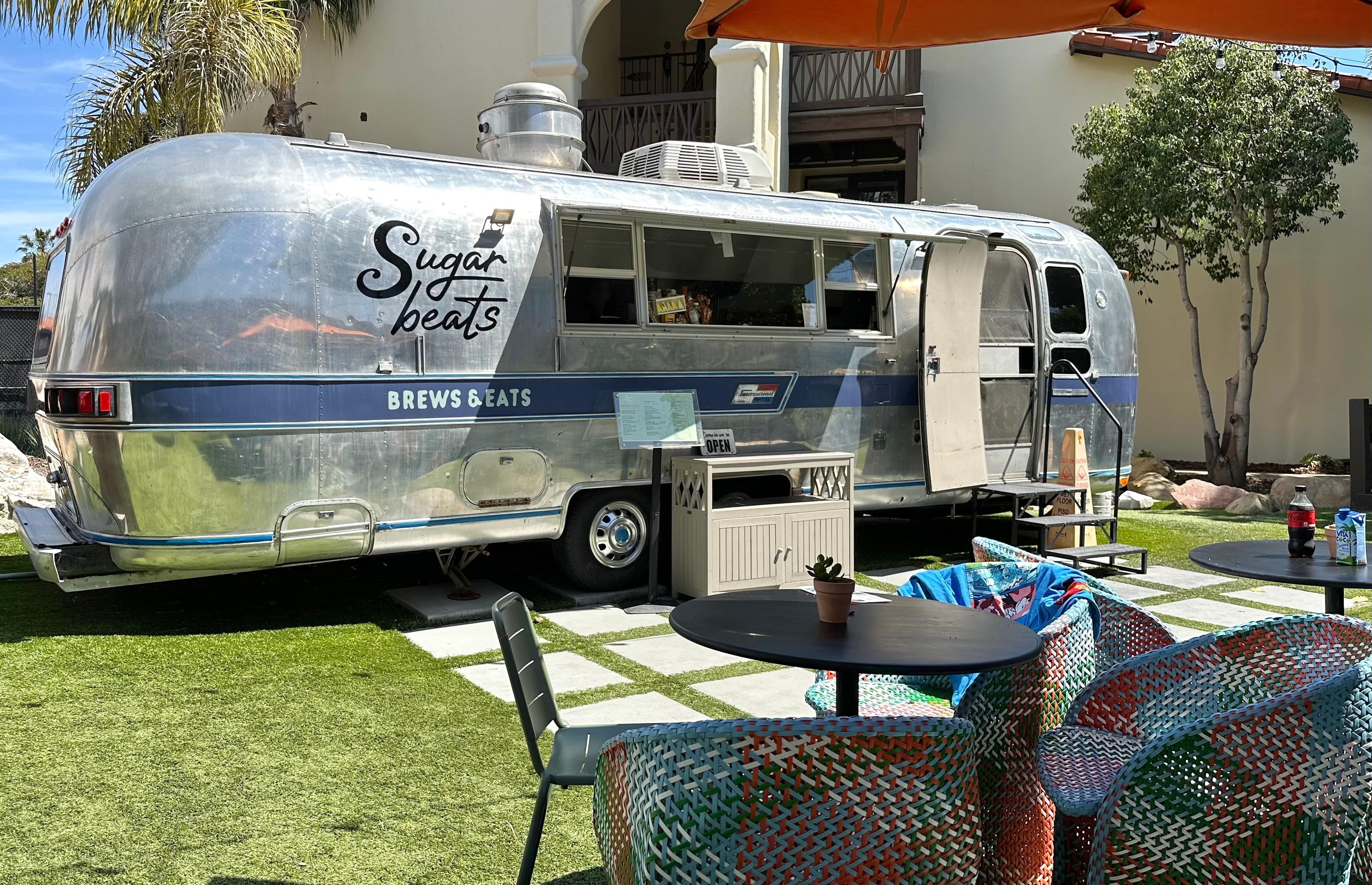 On grounds food truck. 