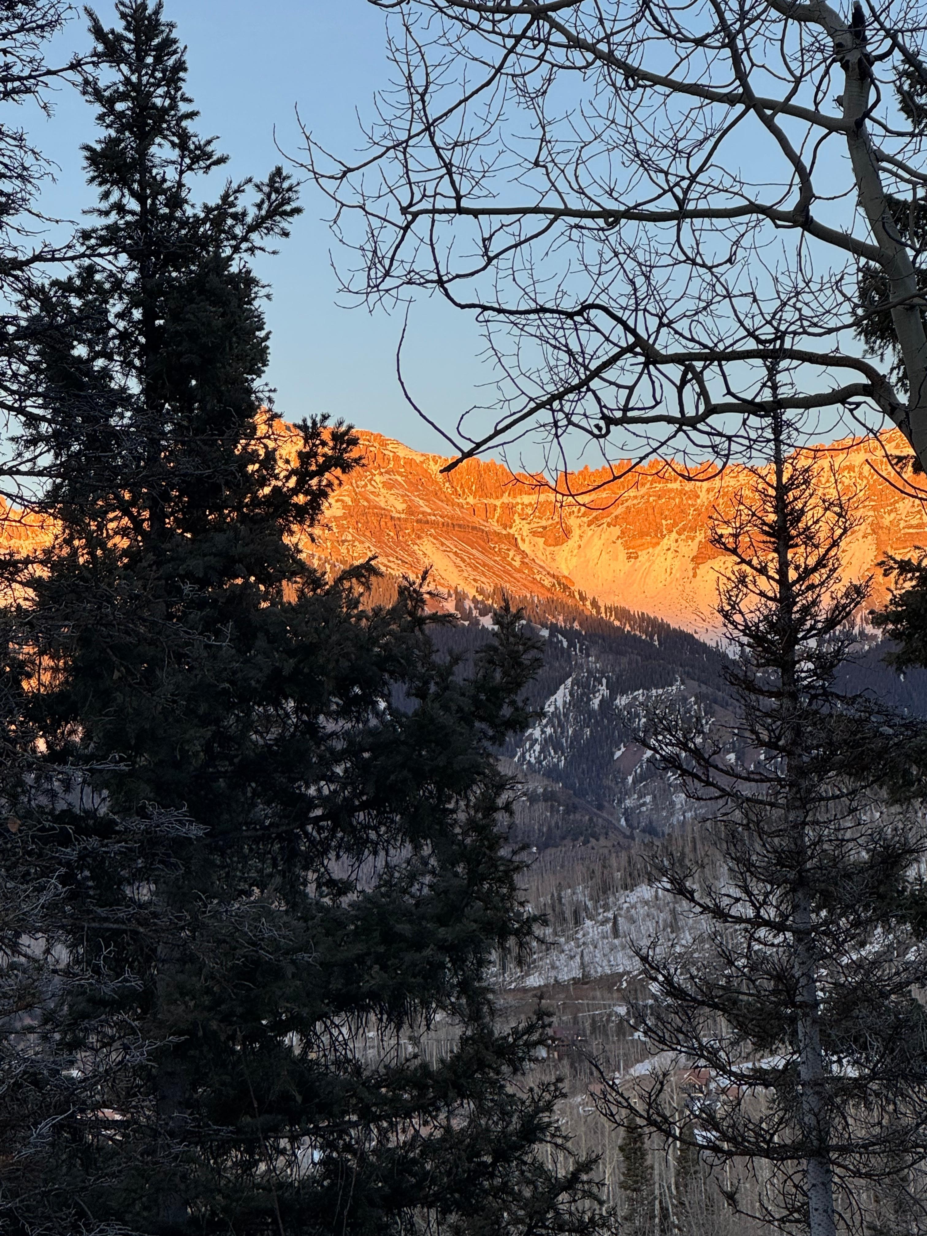 Views from balcony and living room.