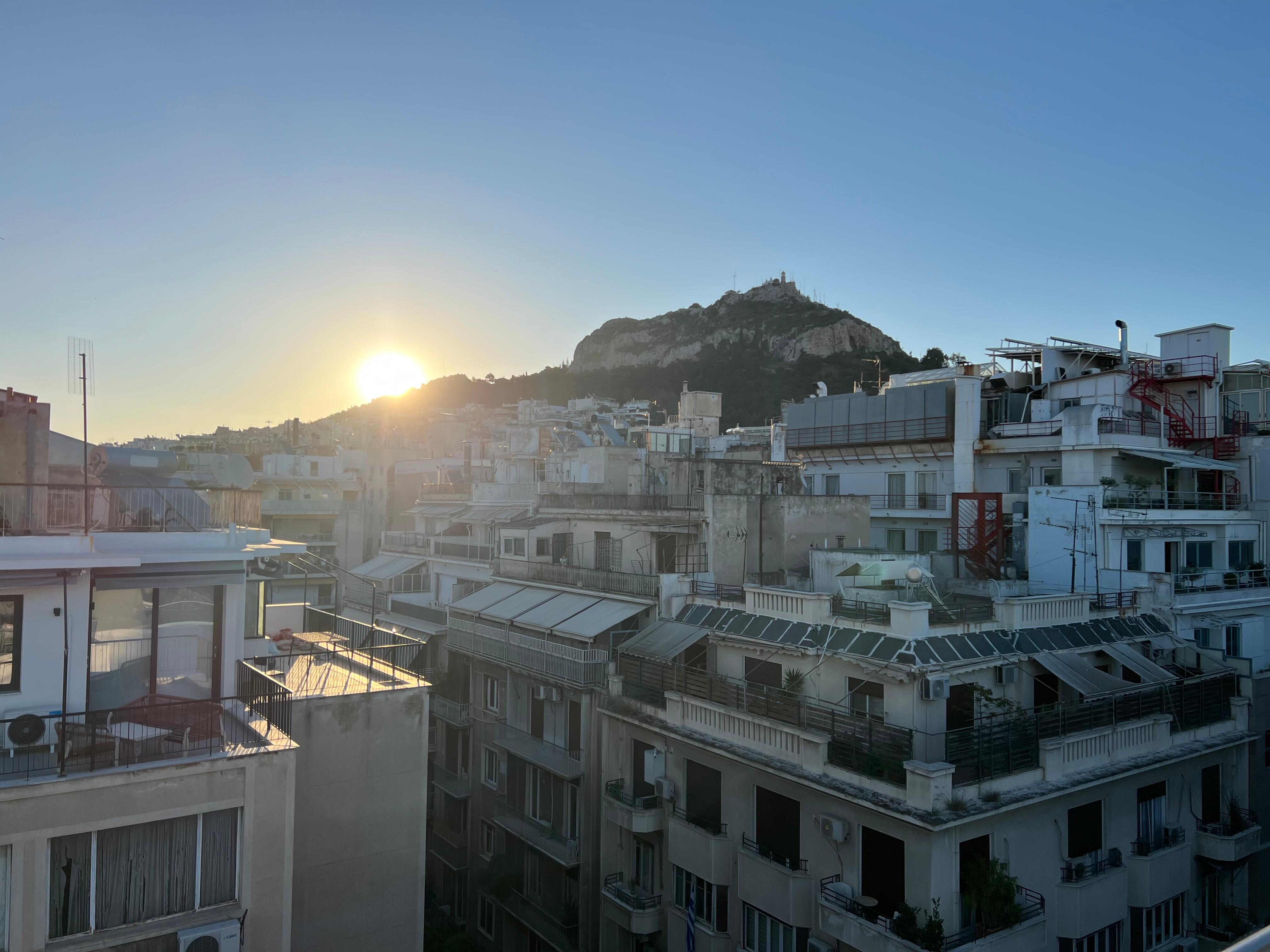 Sonnenaufgang von der Dachterrrasse