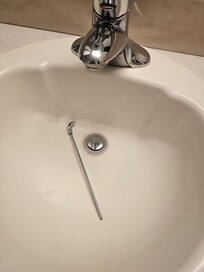 Bathroom disconnected drain.