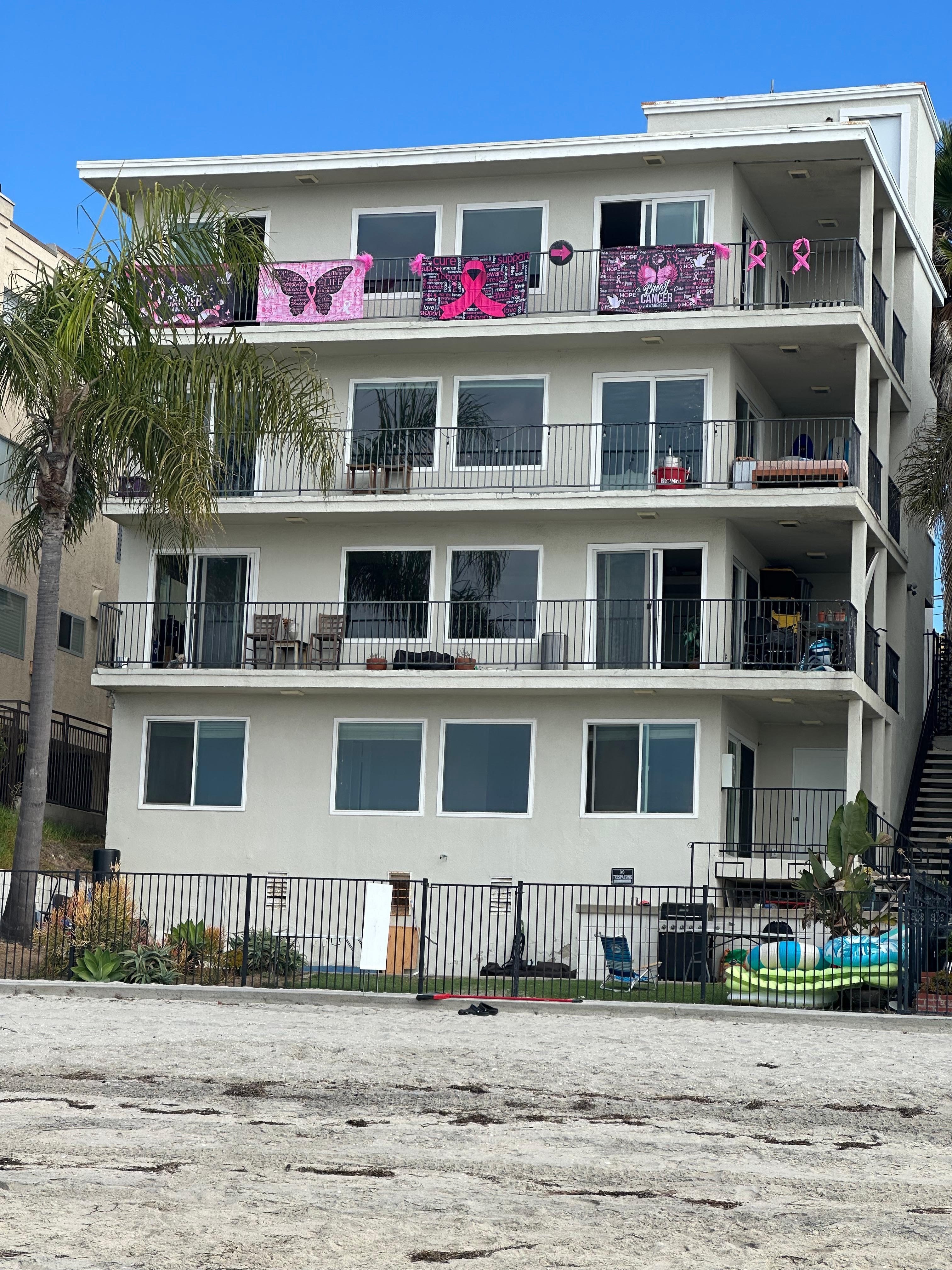 Decorated for the Susan G. Komen 3-day, 60 mile, breast cancer walk.