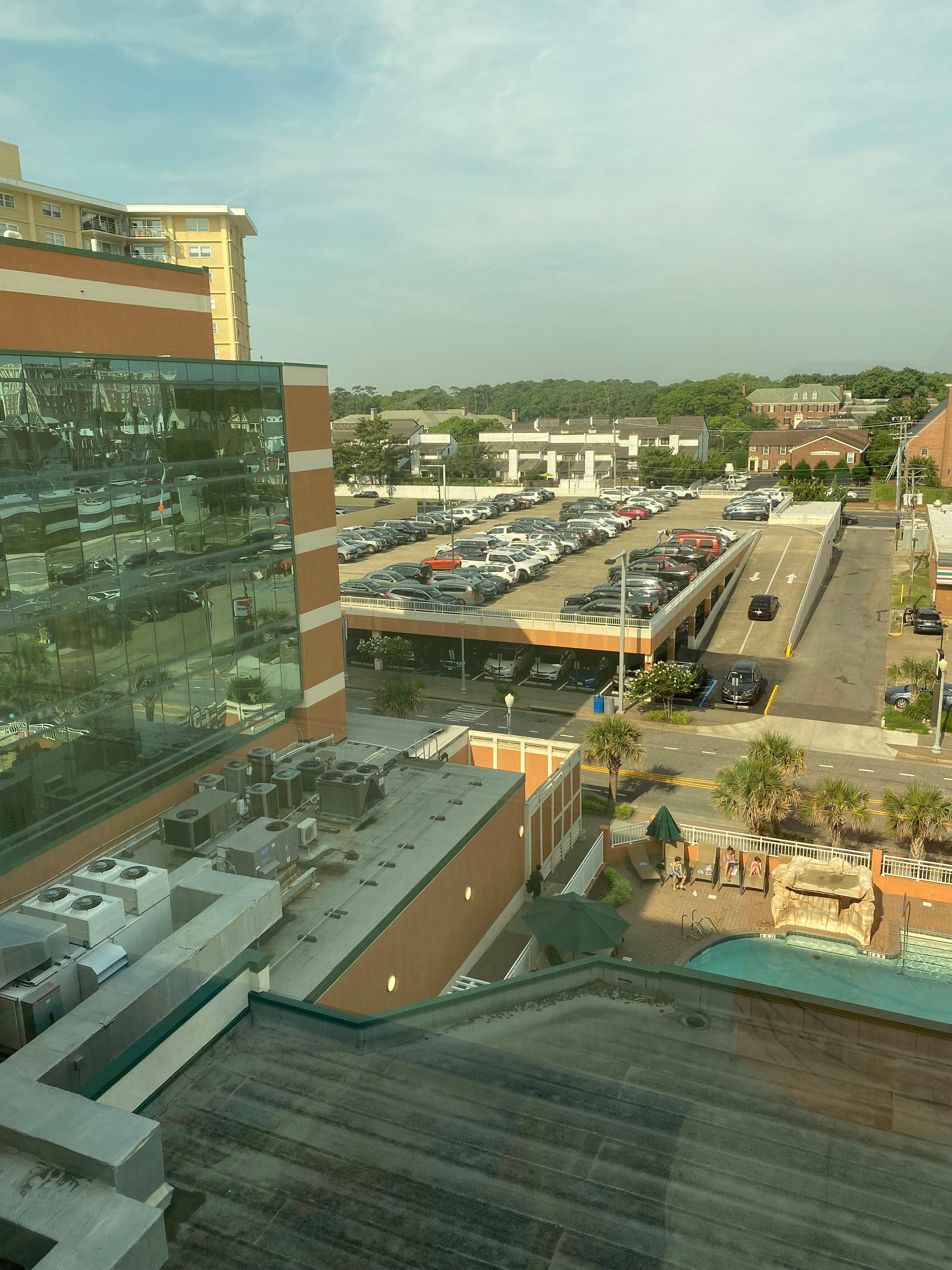 Covered parking garage
