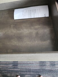 Paper left in drawer from previous guest