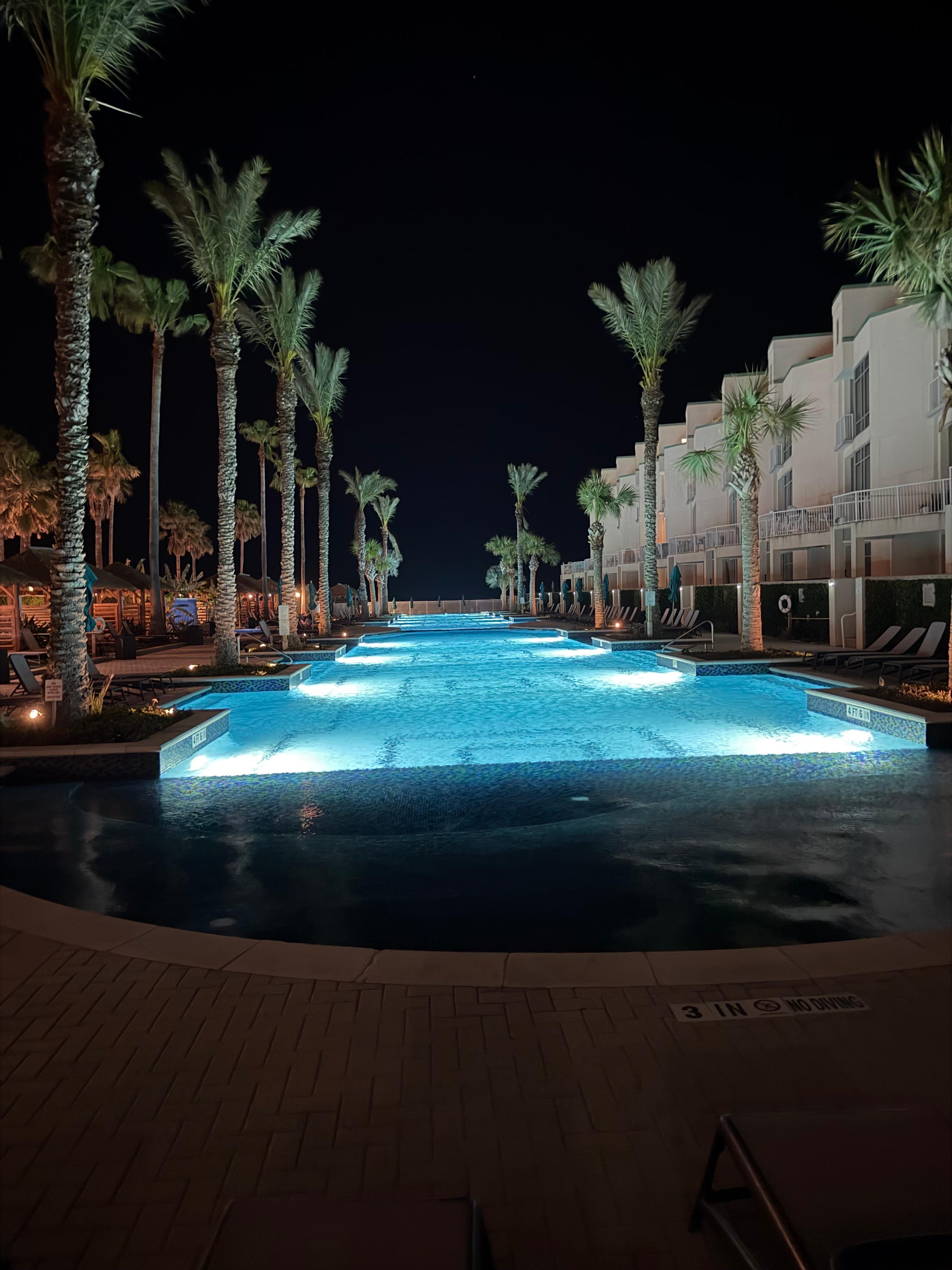 Pool at night