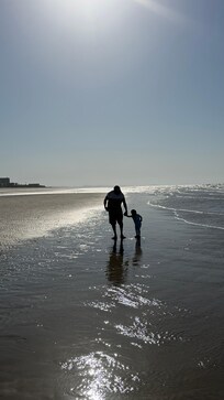 En la playa