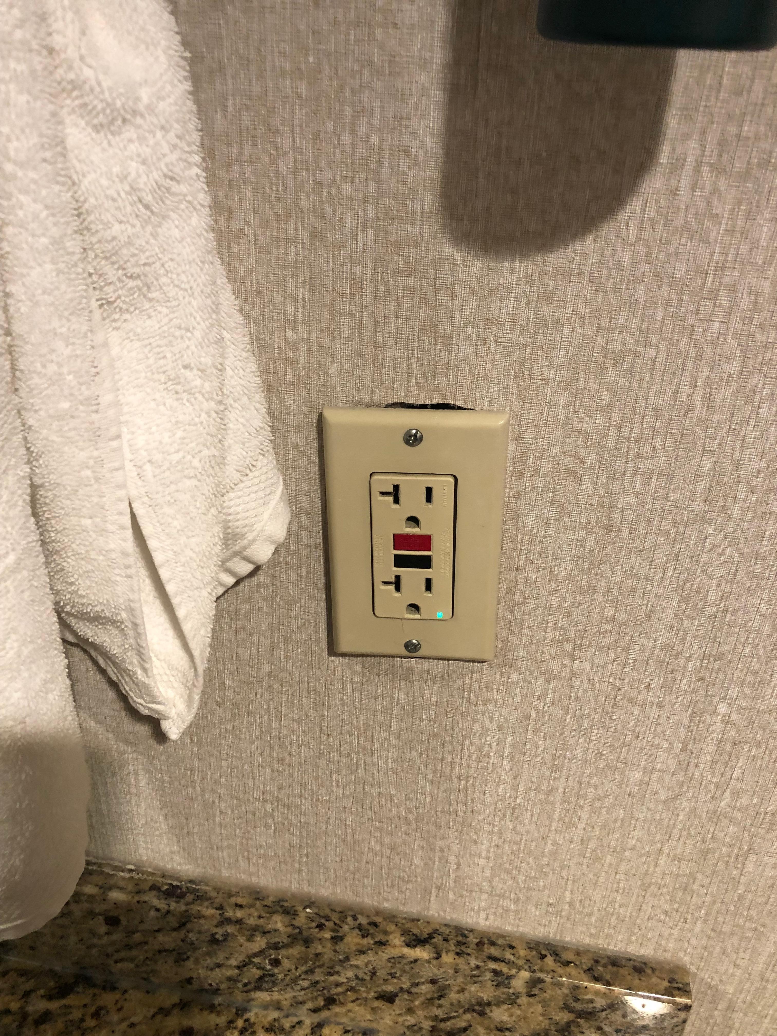 Out let not secured to wall