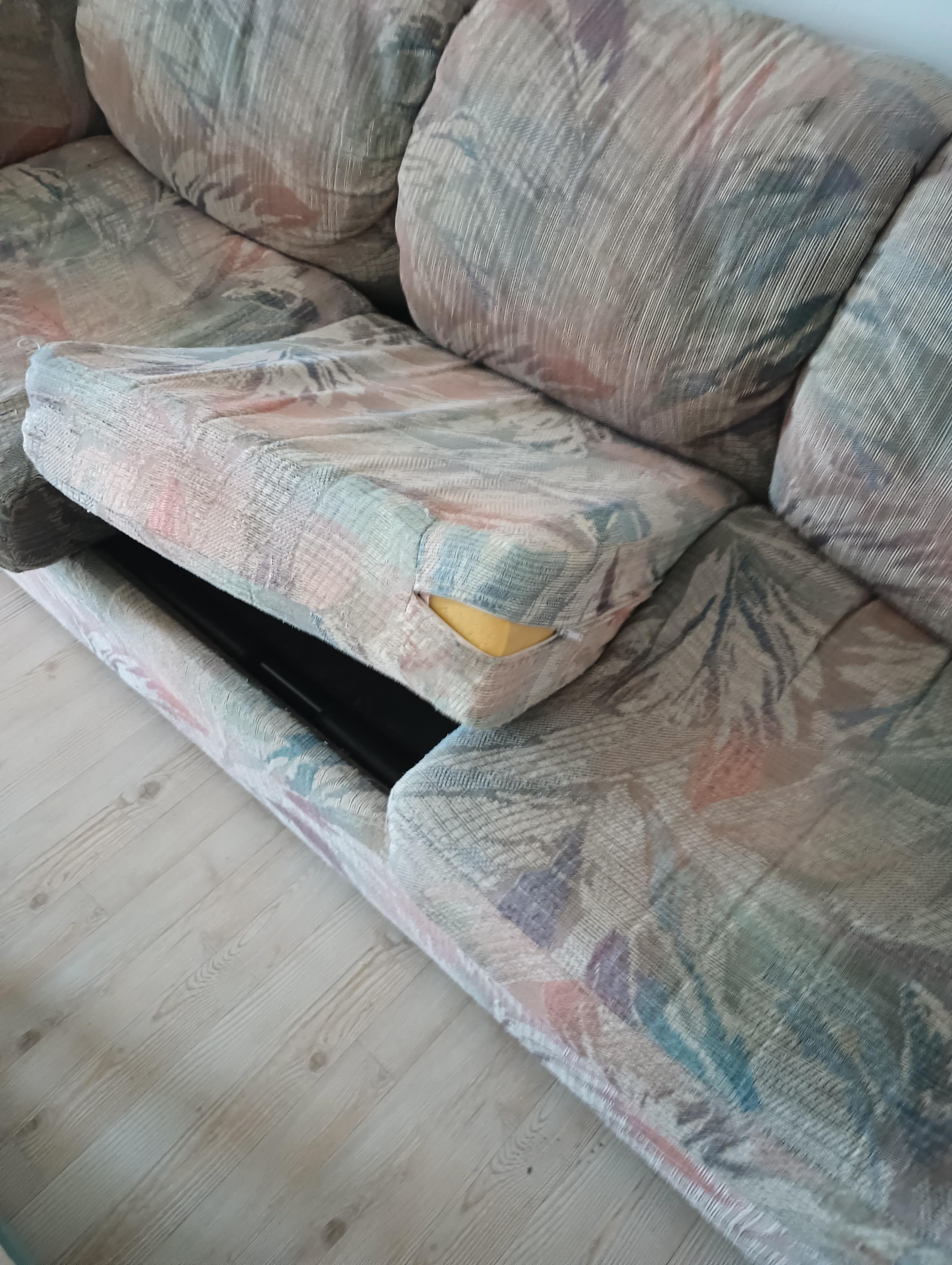 Disgusting, falling apart couch 
